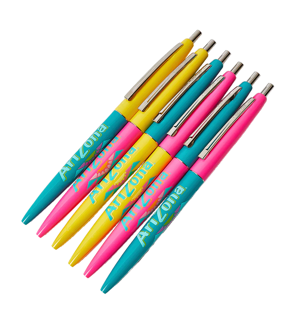 6-Piece Teal & Pink Pen Set