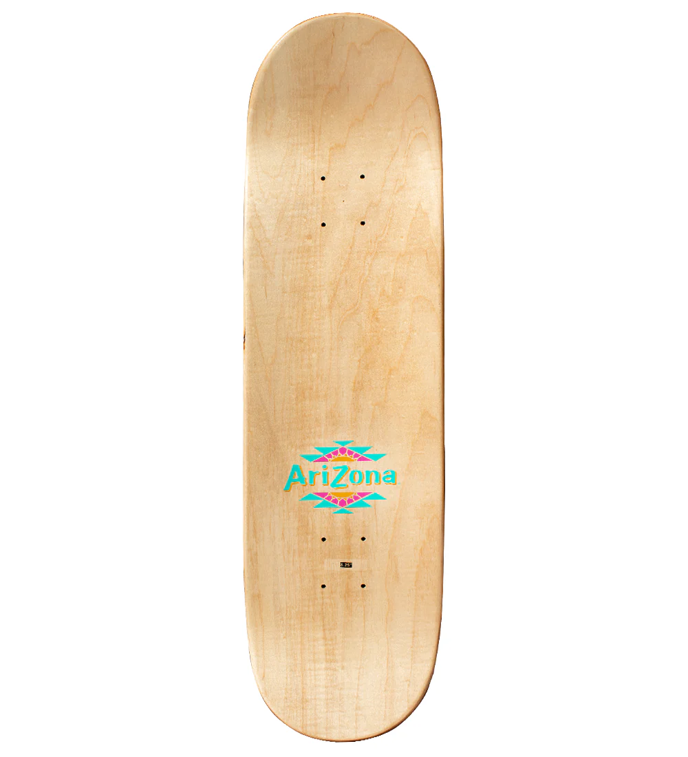 Teal & Pink Cartoon Blossom Skateboard Deck