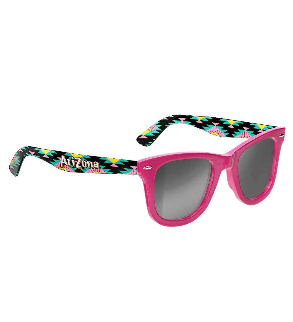 Pink Split Sun 53 MM Square Sunglasses