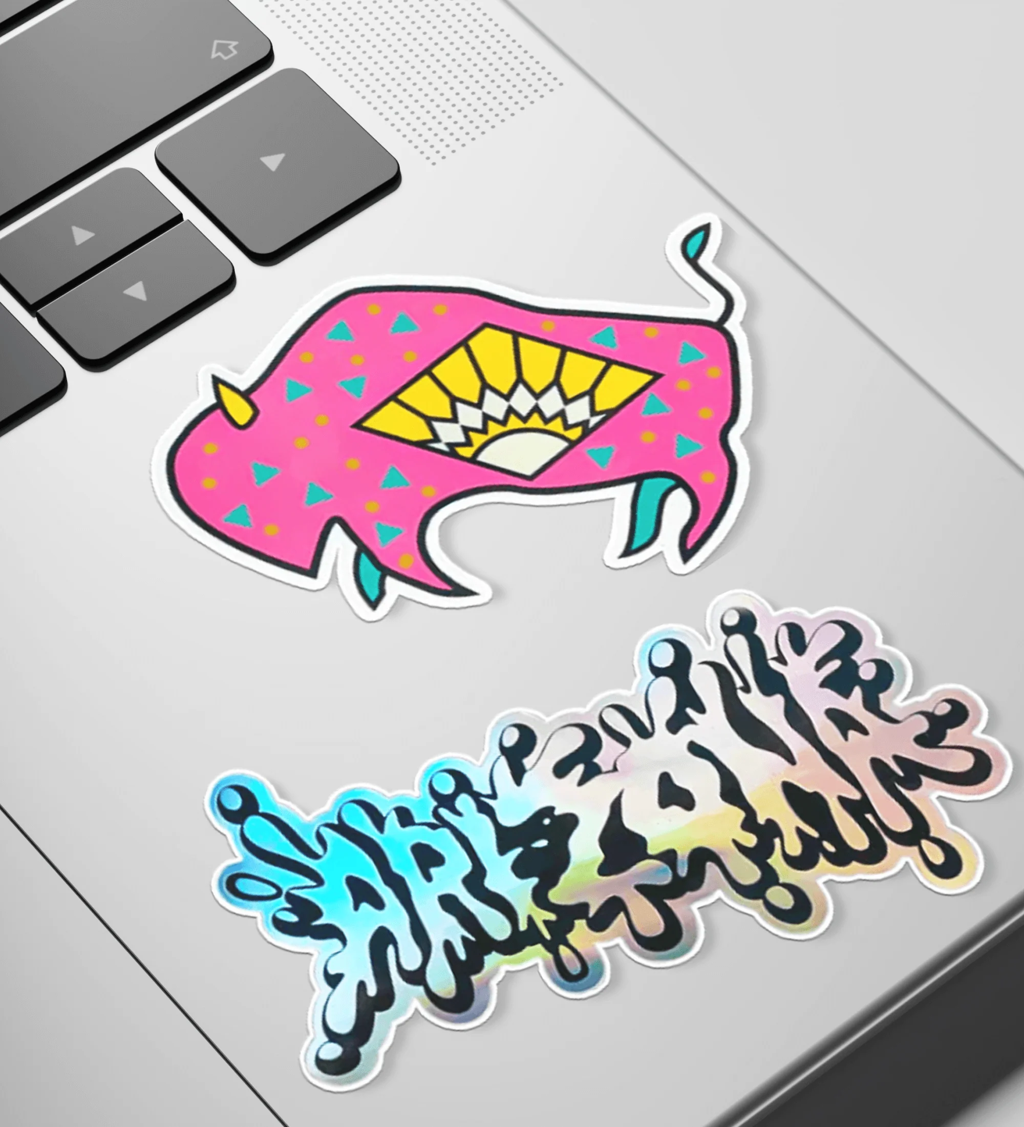 4-Piece Retro Sticker Set