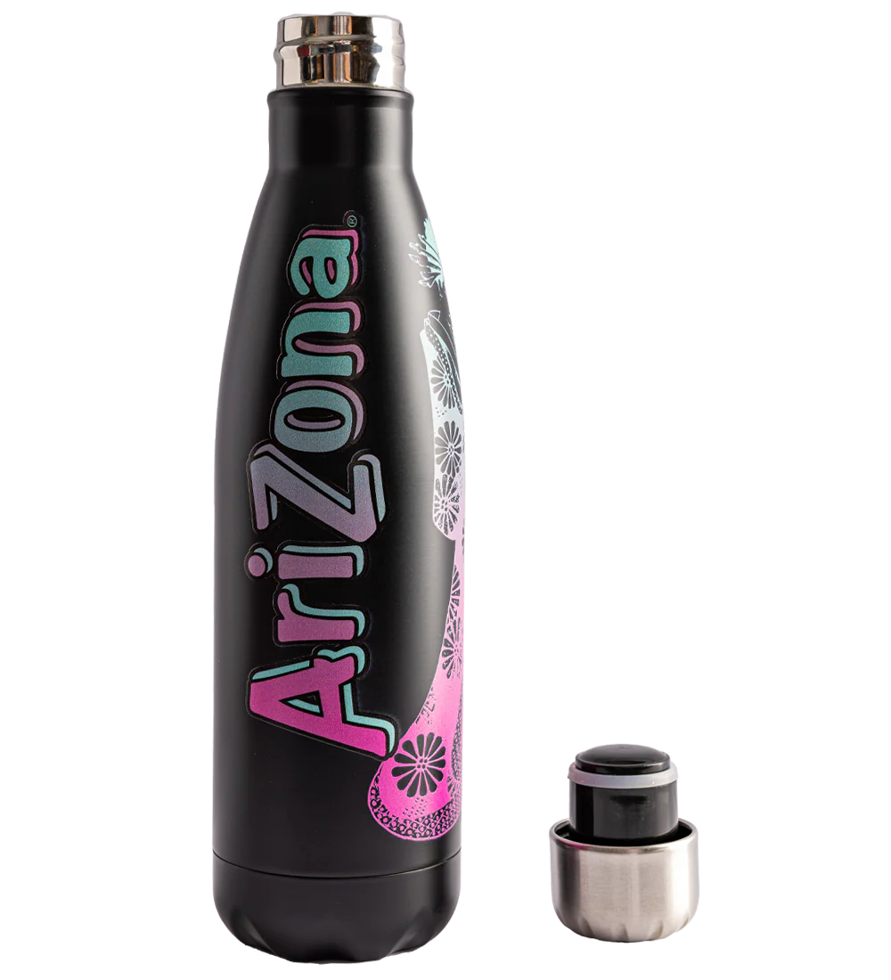 Black Japanese-Inspired Insulated Bottle