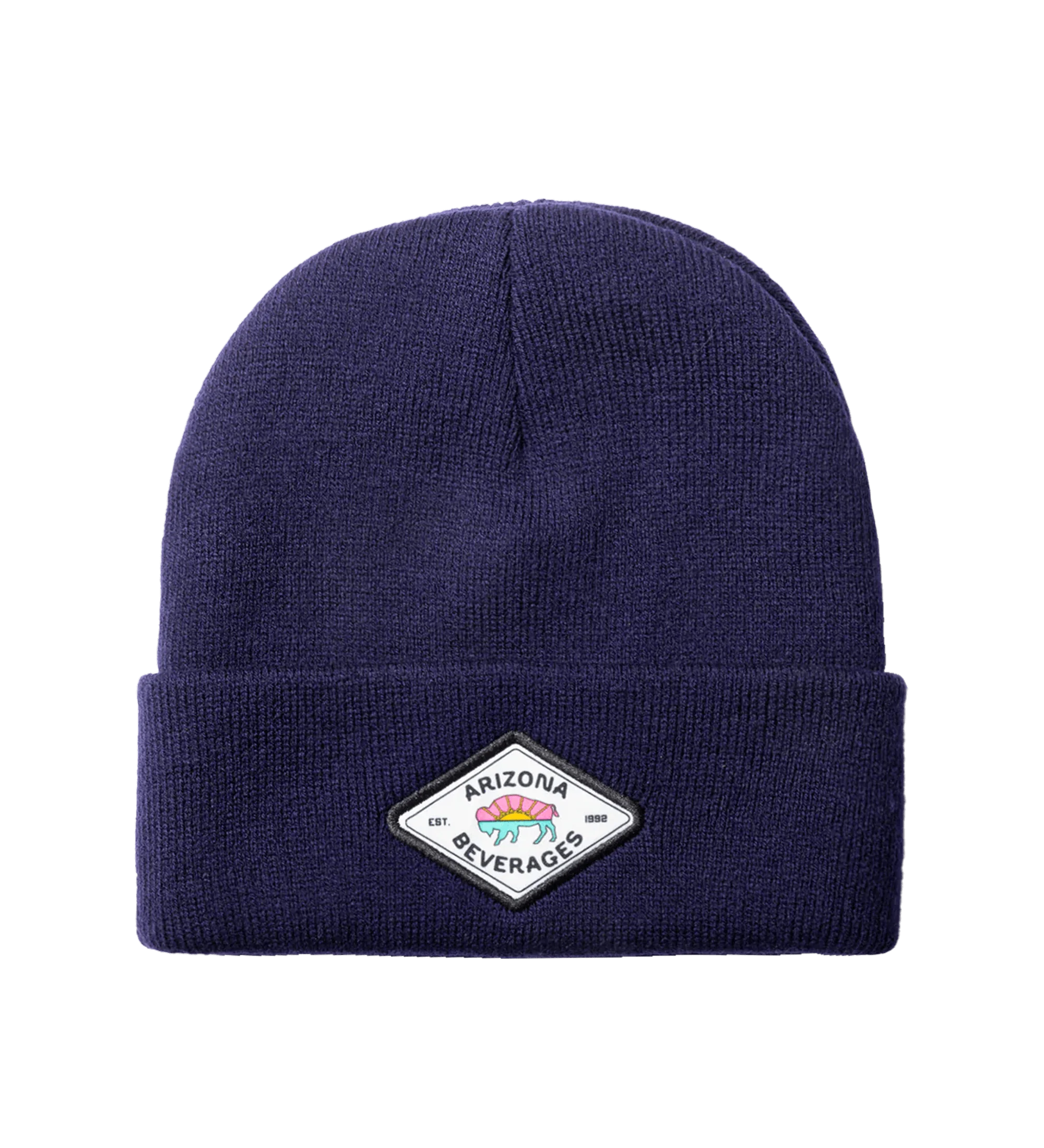 Navy Logo-Embroidered Beanie