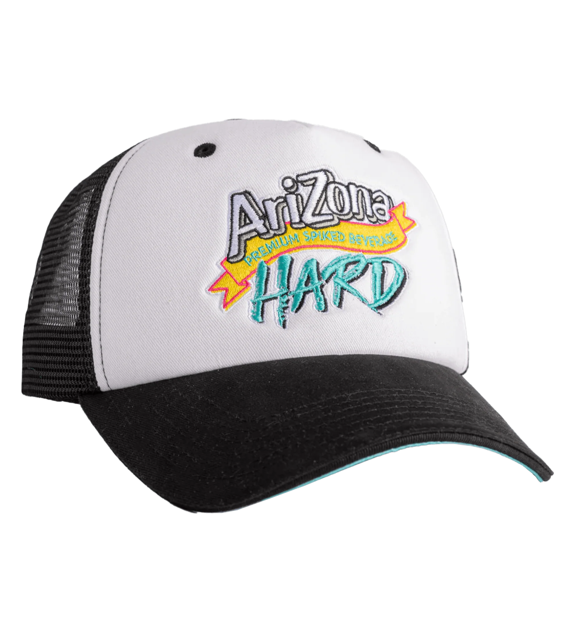 181-white-black-arizona-hard-trucker-hat-2.webp White & Black AriZona Hard Trucker Hat