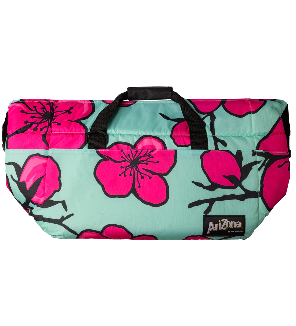 Teal & Pink Cherry Blossom Cooler Bag