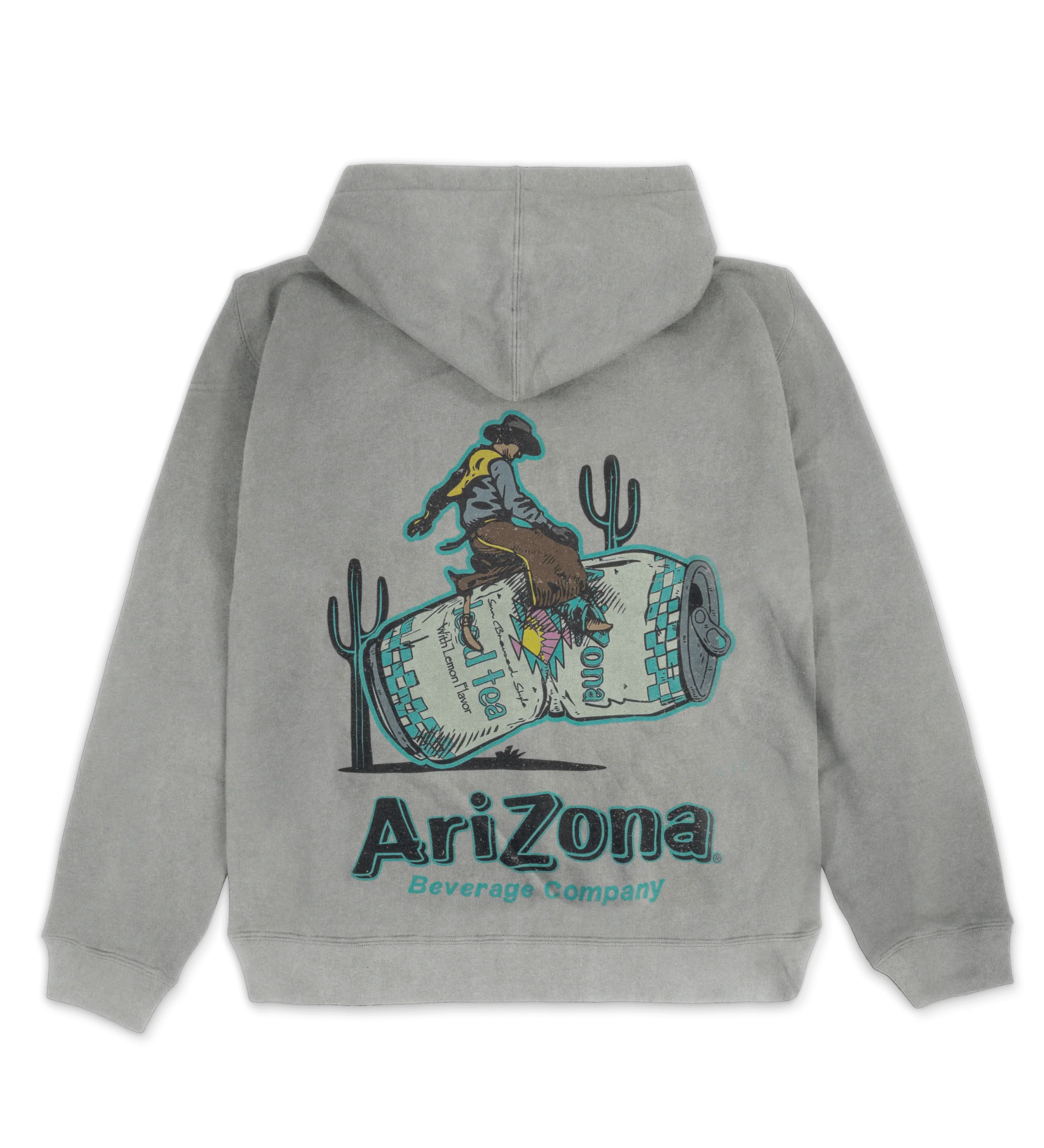 Beige Gray Cowboy Cotton Hoodie