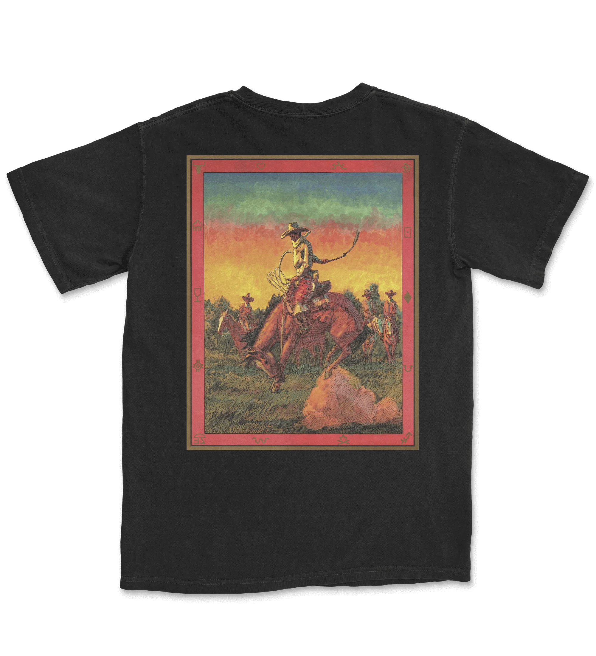 Black Cowboy Cotton T-Shirt