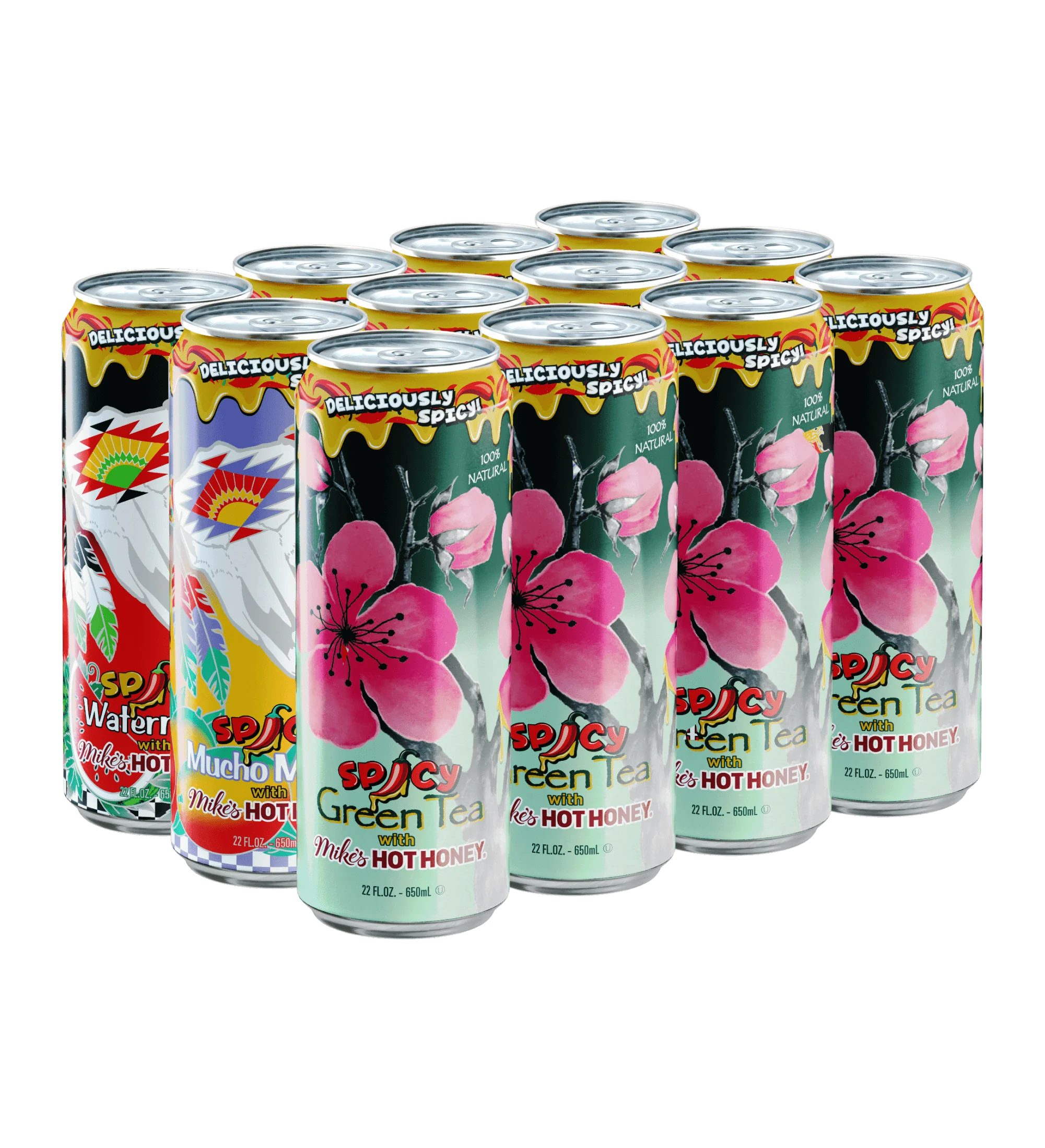 Spicy 12-Count Tea & Juice Cocktail Variety Pack | 22 oz. Big Can / 12-pack