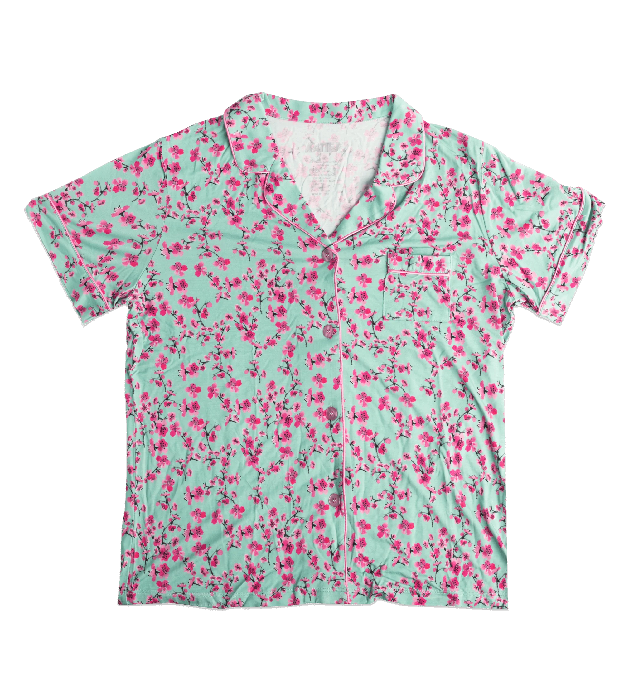 40-pink-teal-cherry-blossom-short-sleeve-pajamas-3.webp Pink & Teal Cherry Blossom Short-Sleeve Pajamas