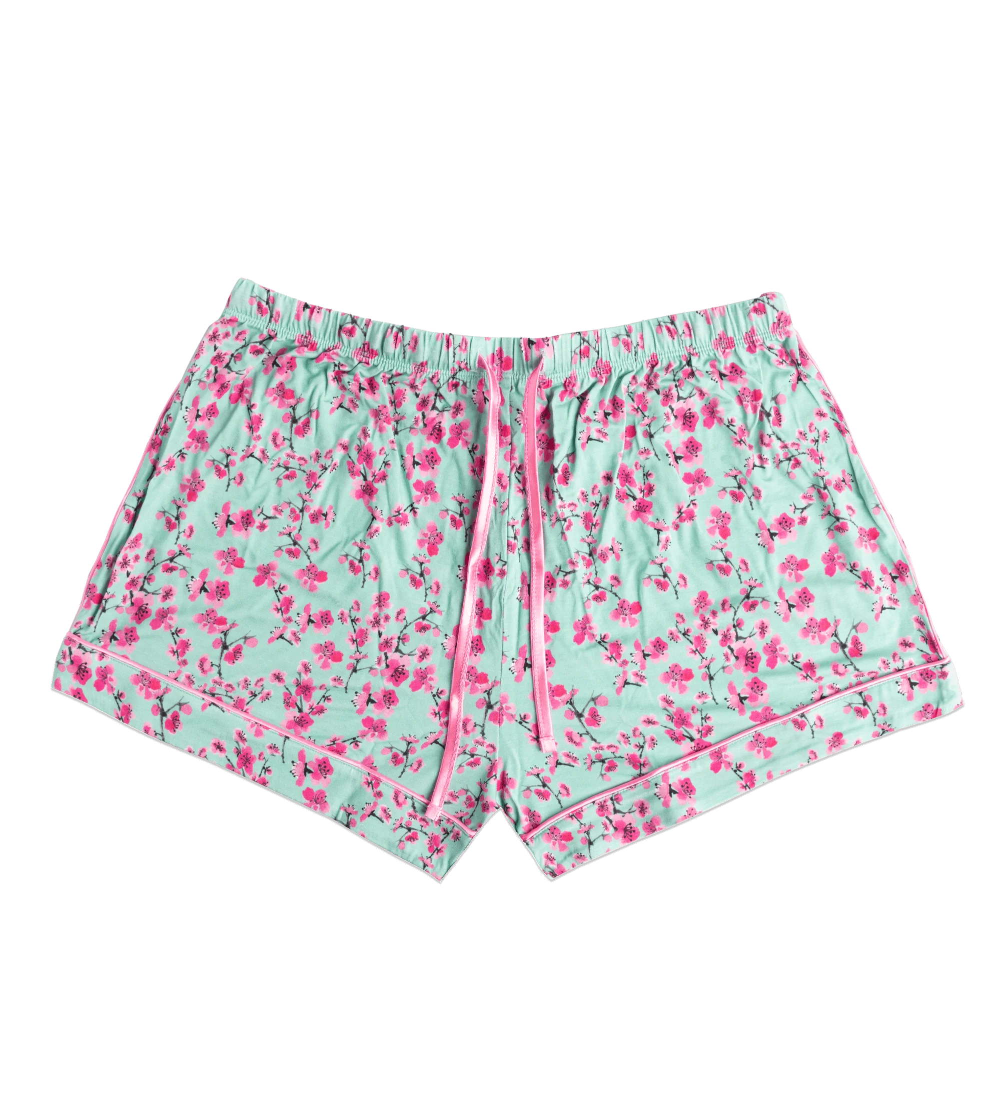 40-pink-teal-cherry-blossom-short-sleeve-pajamas-4.webp Pink & Teal Cherry Blossom Short-Sleeve Pajamas