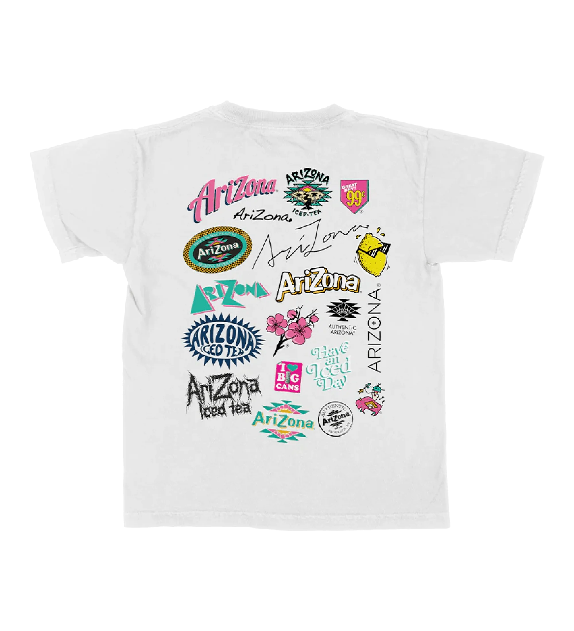 White Logo Collage Cotton T-Shirt | Youth