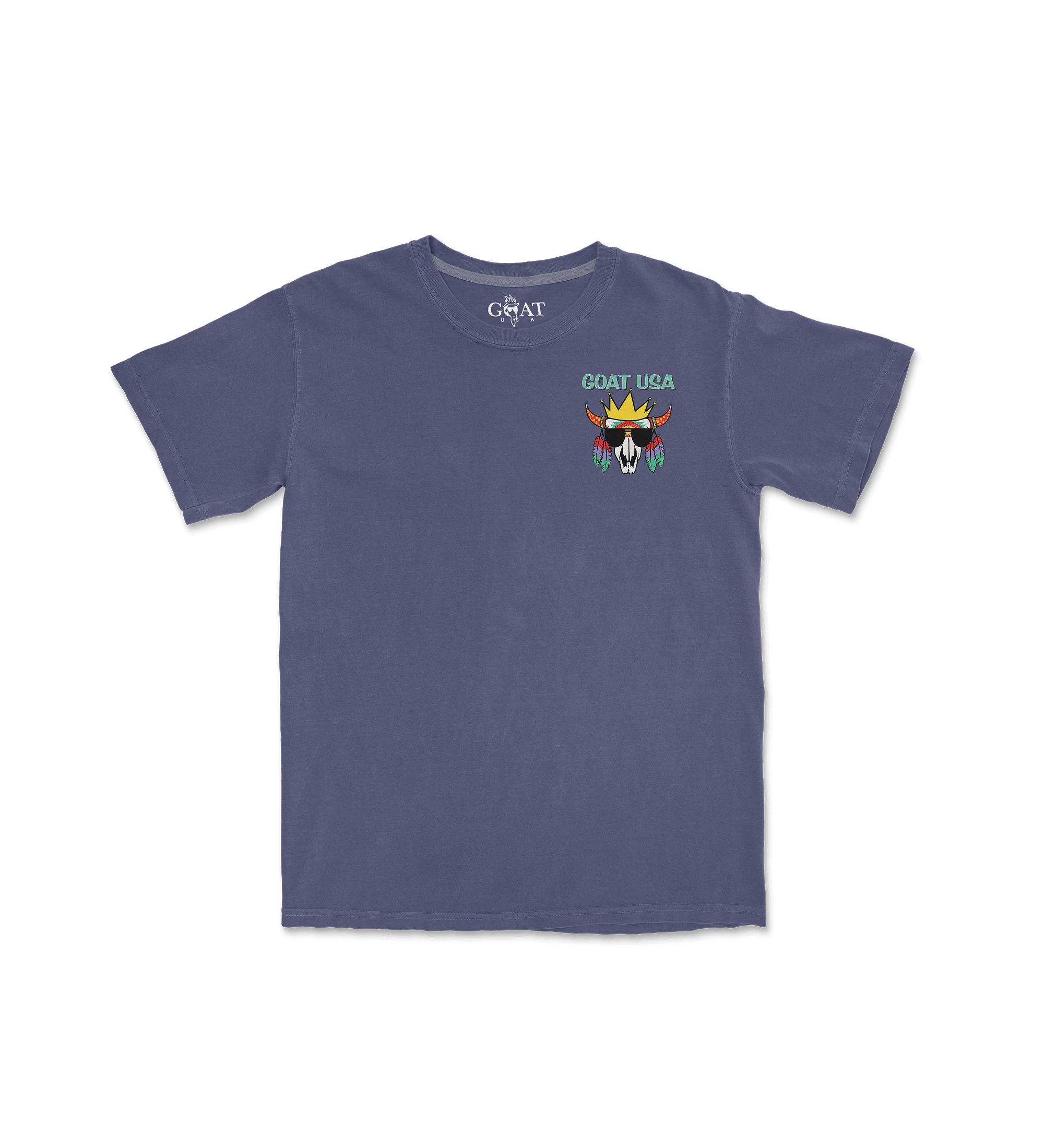 Navy Cow Skull Cotton-Blend T-Shirt | Youth