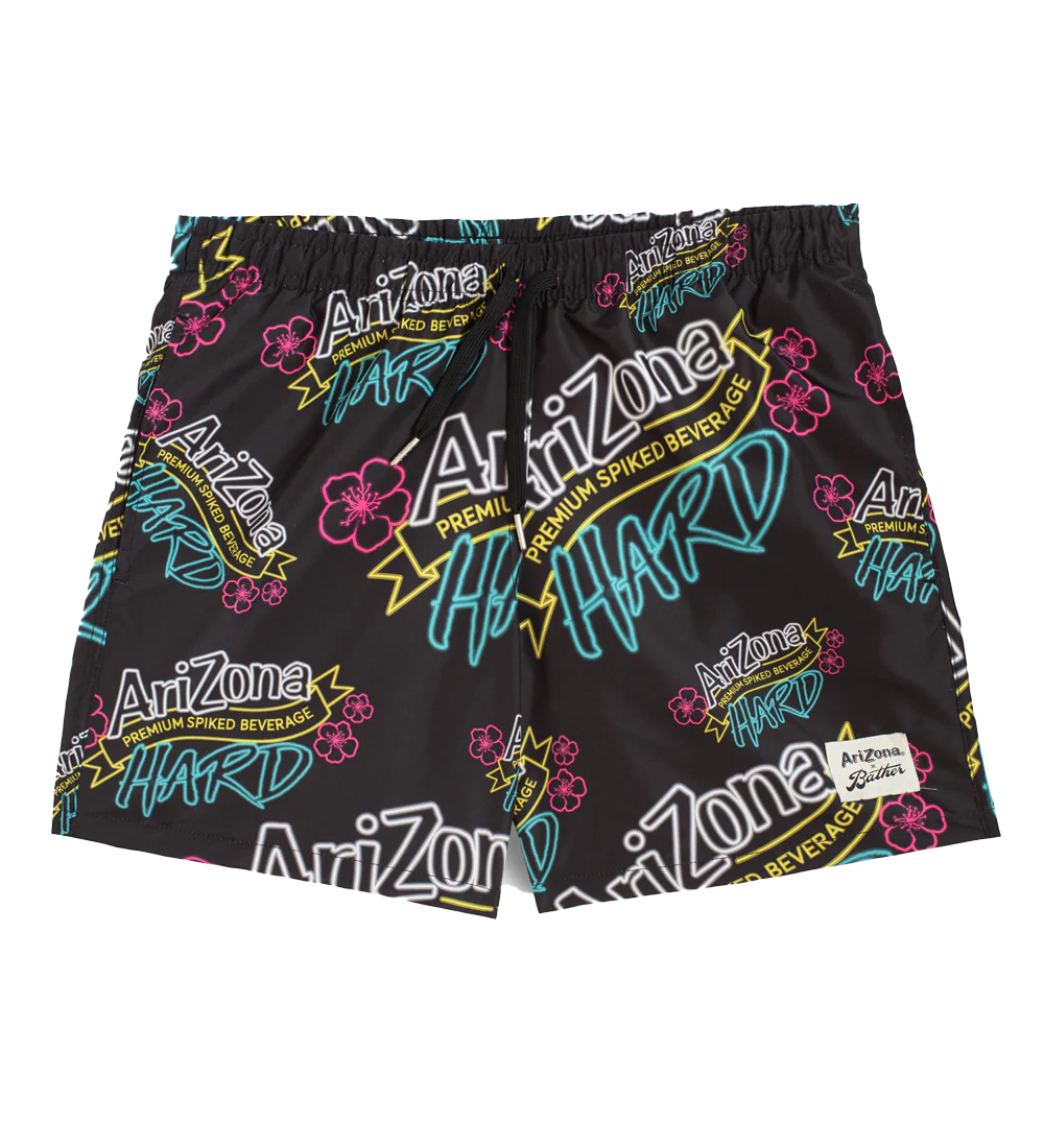 Black AriZona Hard Swim Trunks