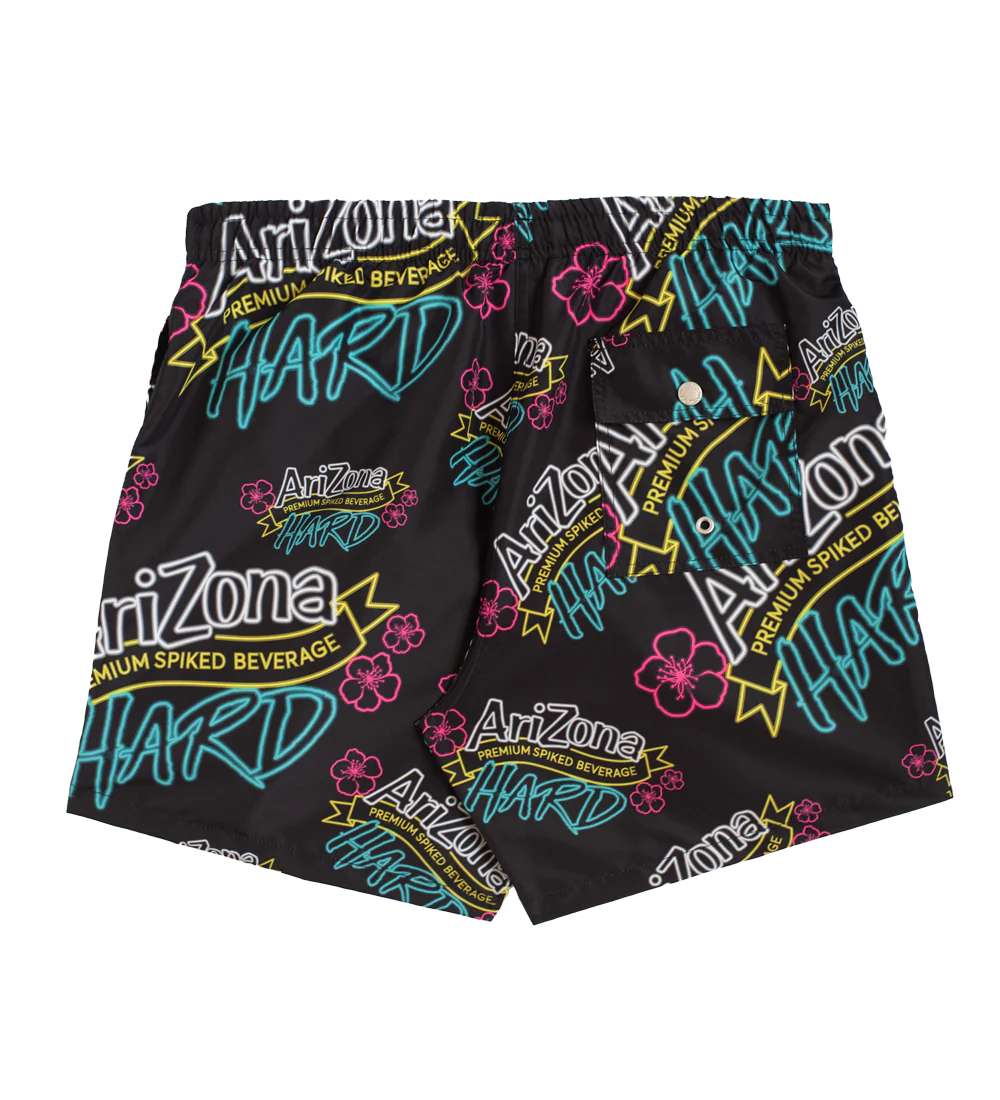 Black AriZona Hard Swim Trunks