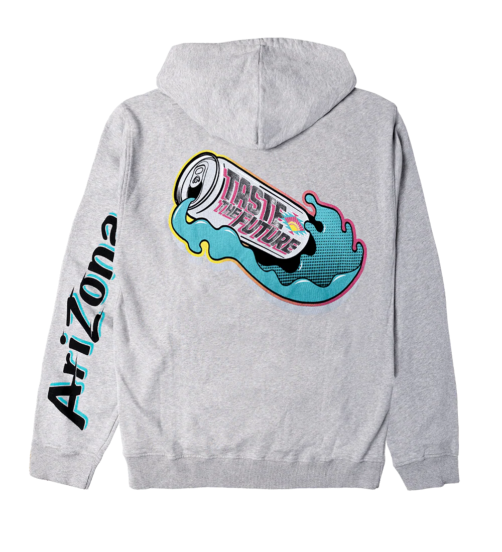 Heather Gray Taste the Future Cotton Hoodie