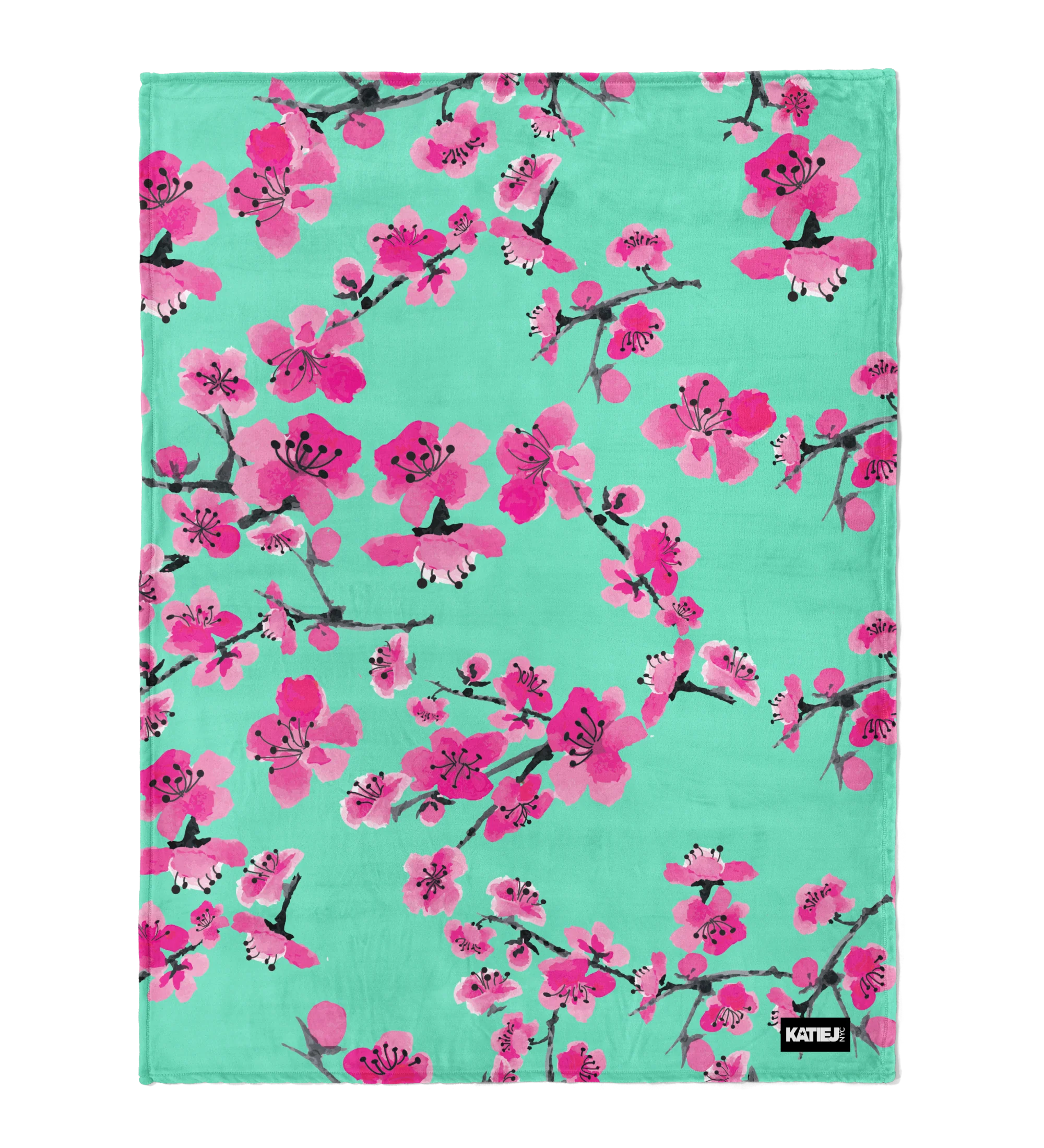 624-pink-teal-cherry-blossom-double-sided-blanket-2.webp Pink & Teal Cherry Blossom Double-Sided Blanket