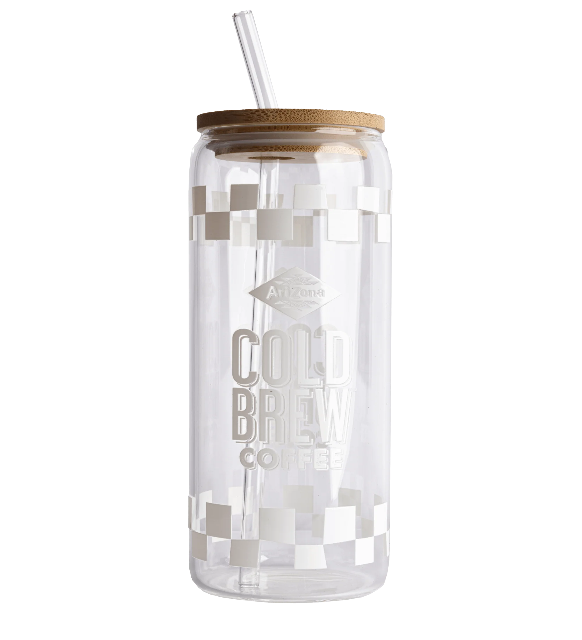 Cold Brew Coffee 16-Oz. Glass Tumbler & Straw Set