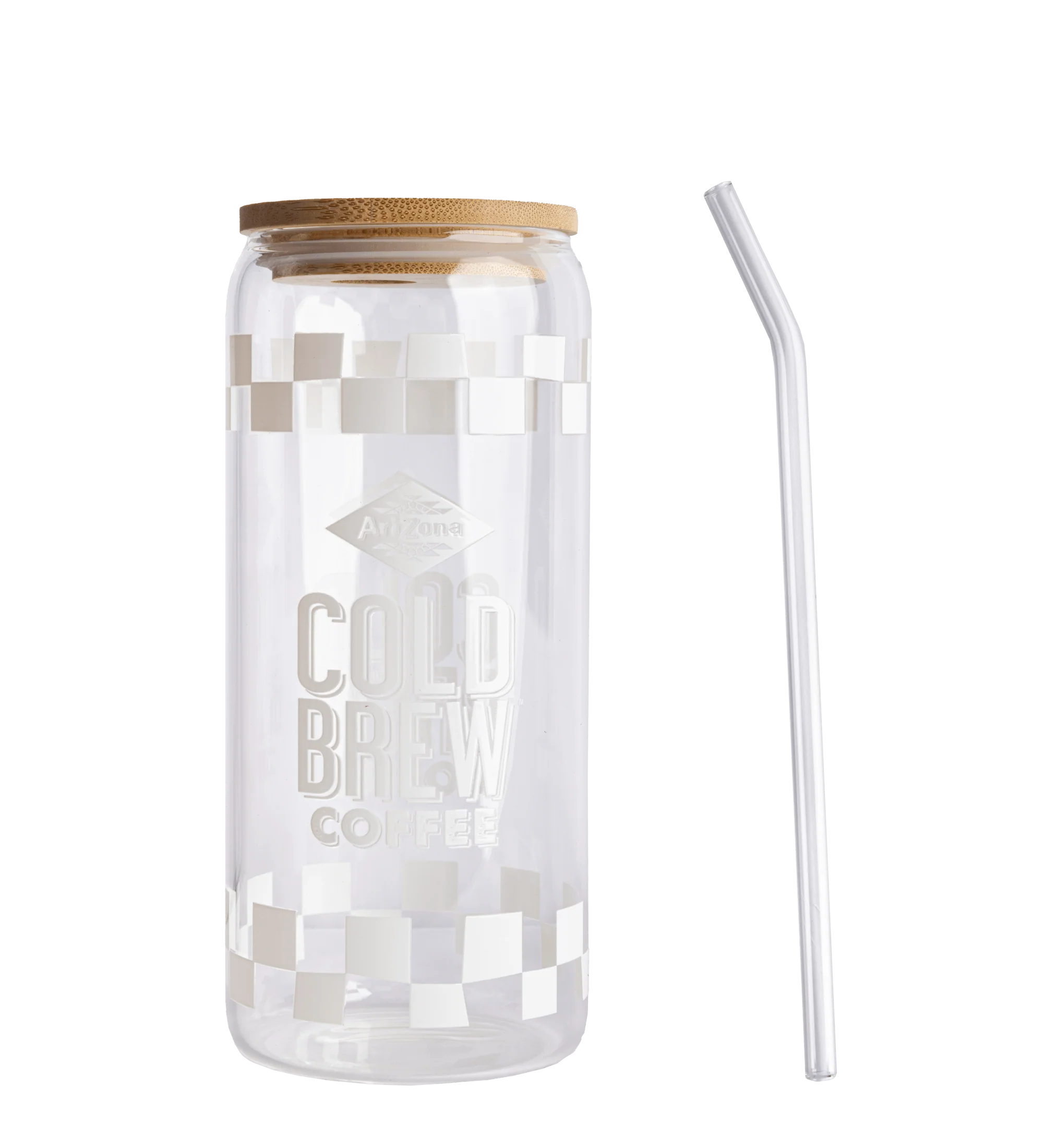 Cold Brew Coffee 16-Oz. Glass Tumbler & Straw Set