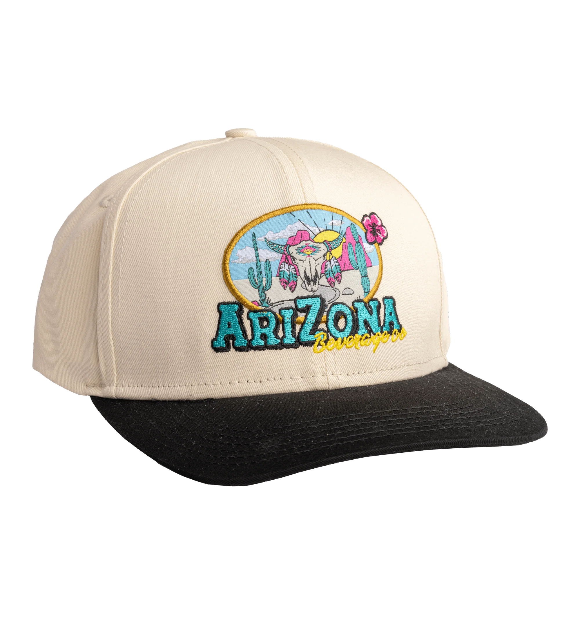 Cream & Teal Desert Snapback Hat