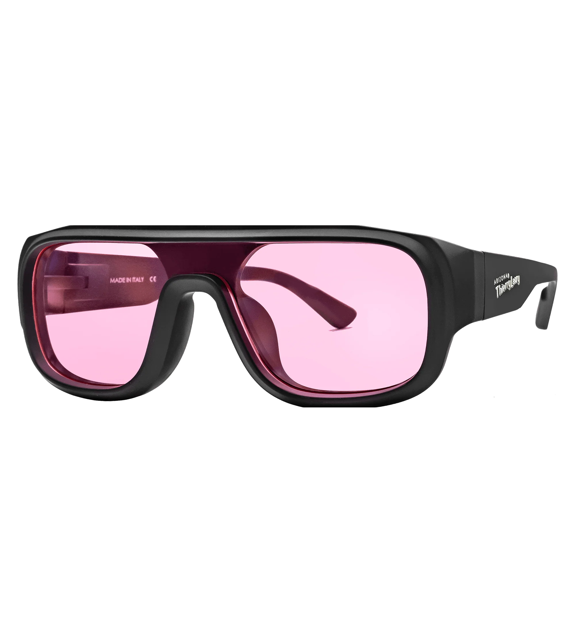 Black & Pink Tinted 57 MM Shield Sunglasses