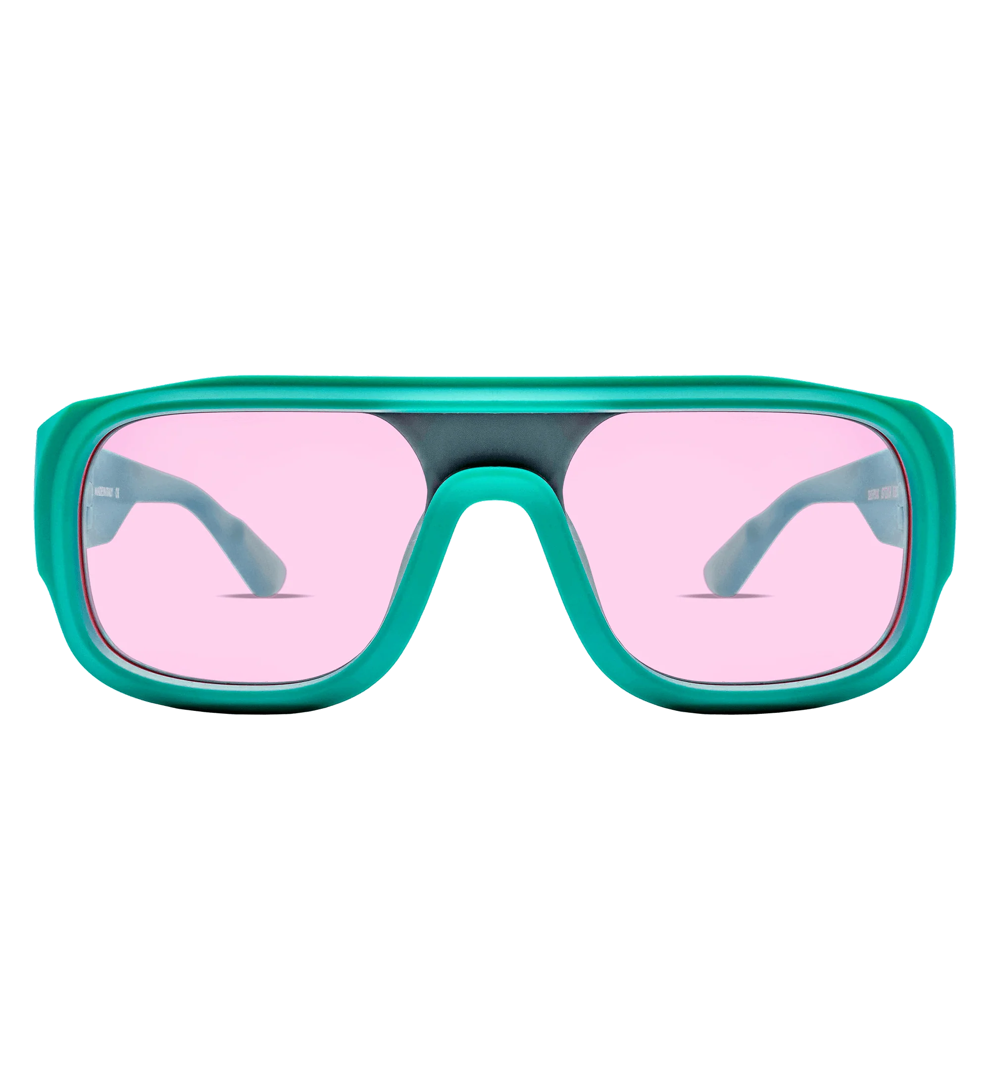 Teal & Pink Tinted 57 MM Shield Sunglasses