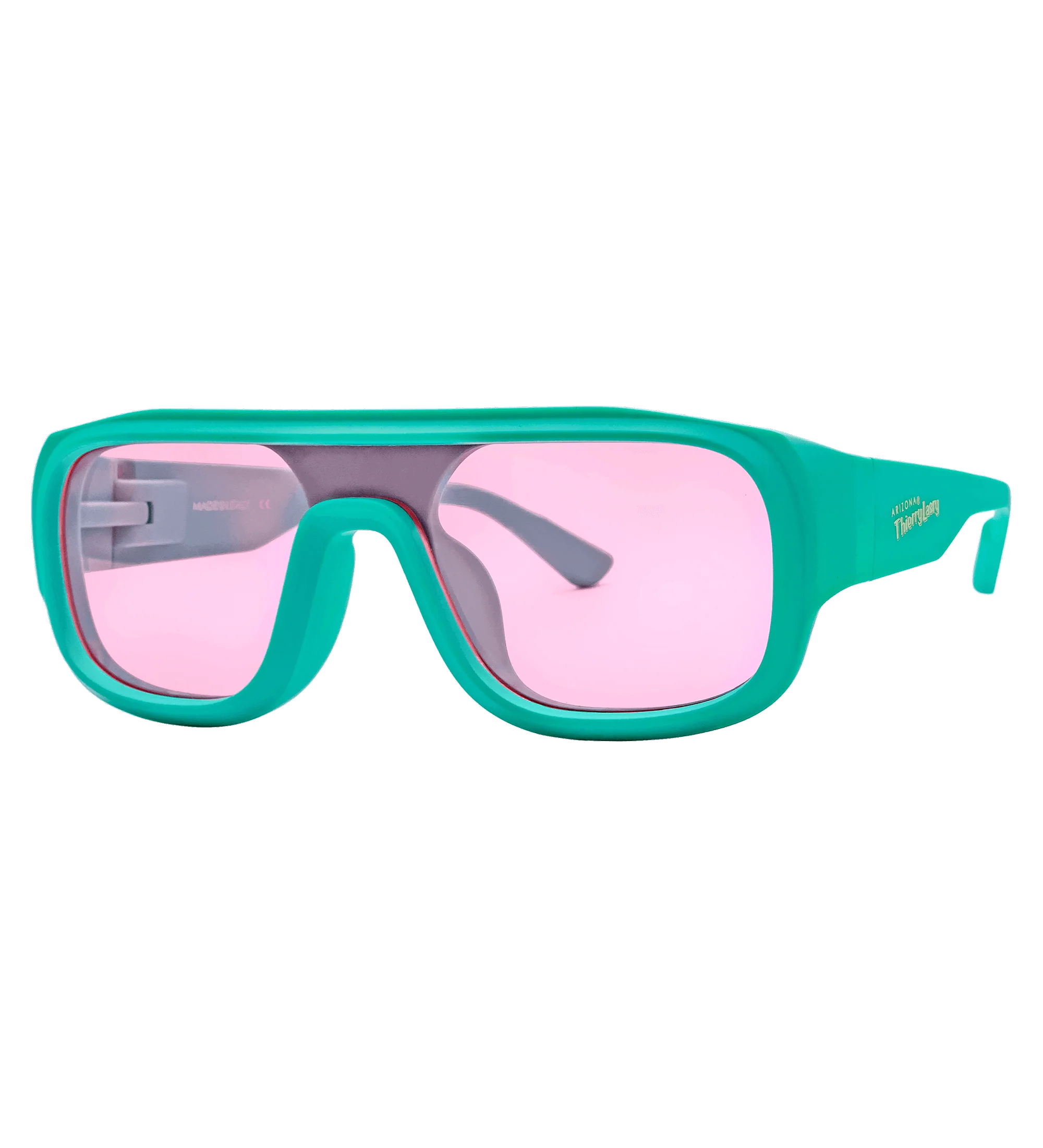 Teal & Pink Tinted 57 MM Shield Sunglasses
