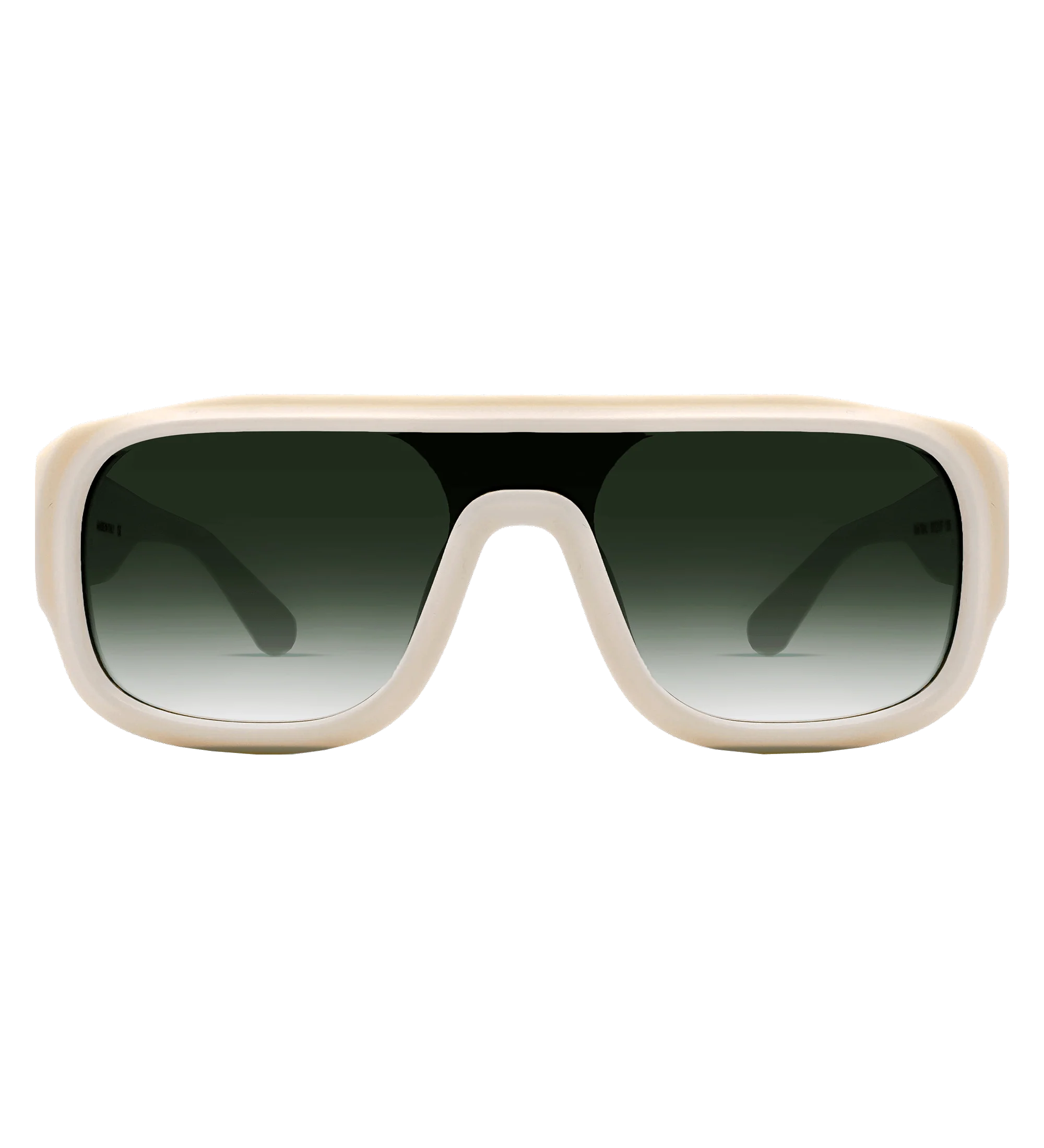 Ivory & Teal Gradient 57 MM Shield Sunglasses