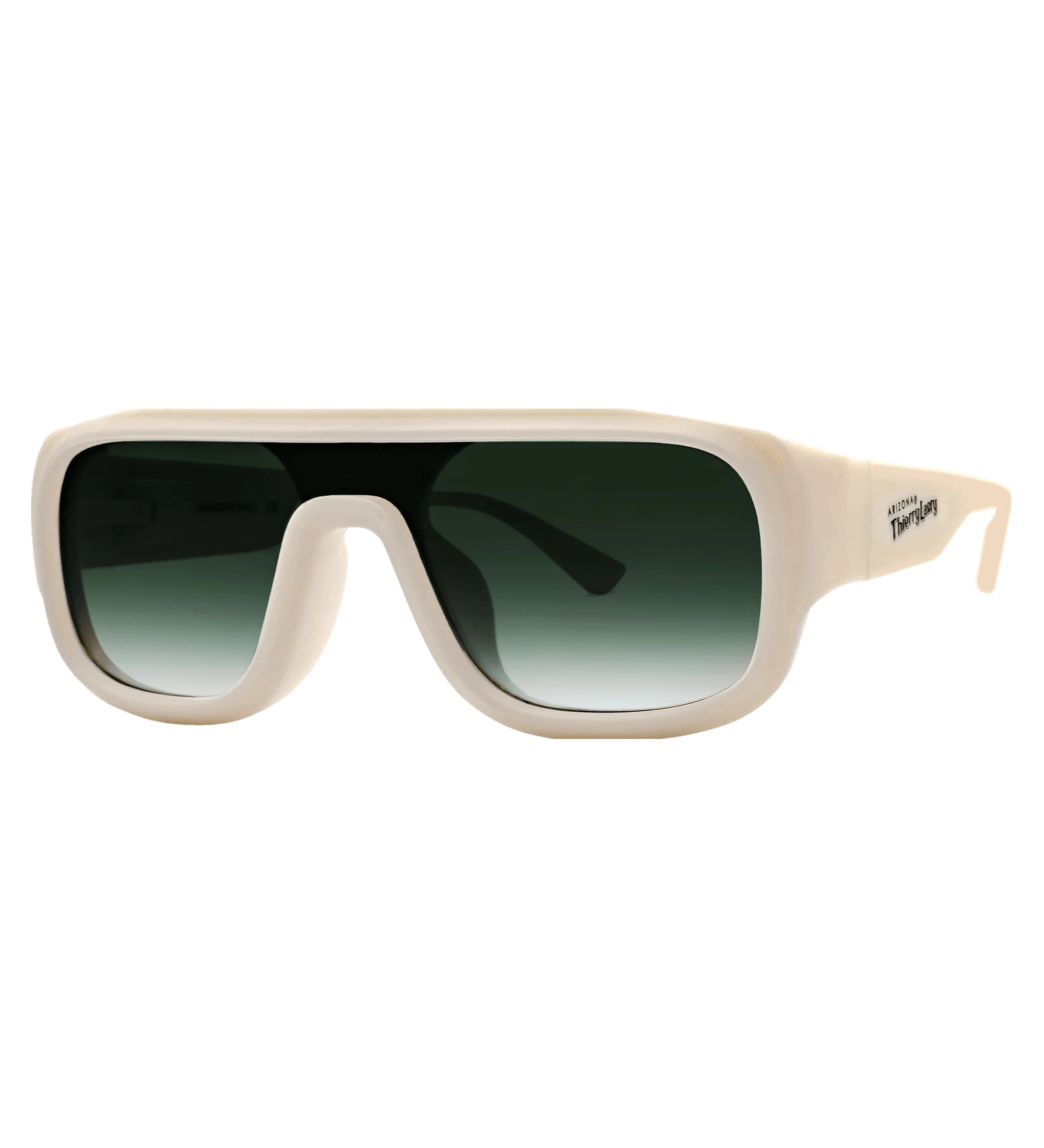 Ivory & Teal Gradient 57 MM Shield Sunglasses