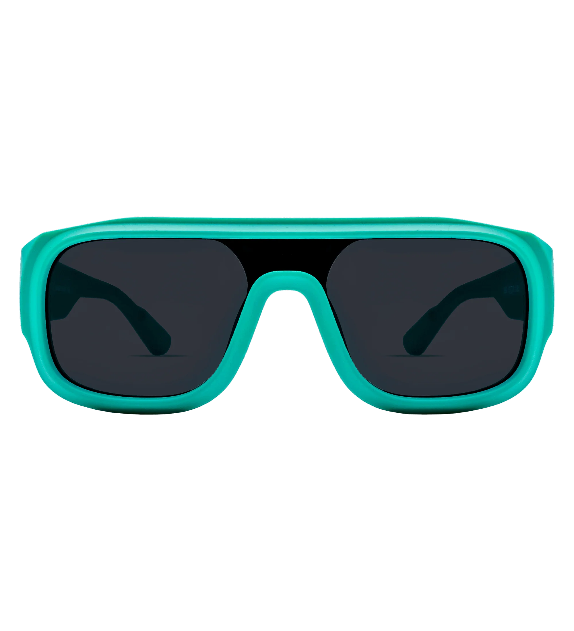 Teal & Black 57 MM Shield Sunglasses
