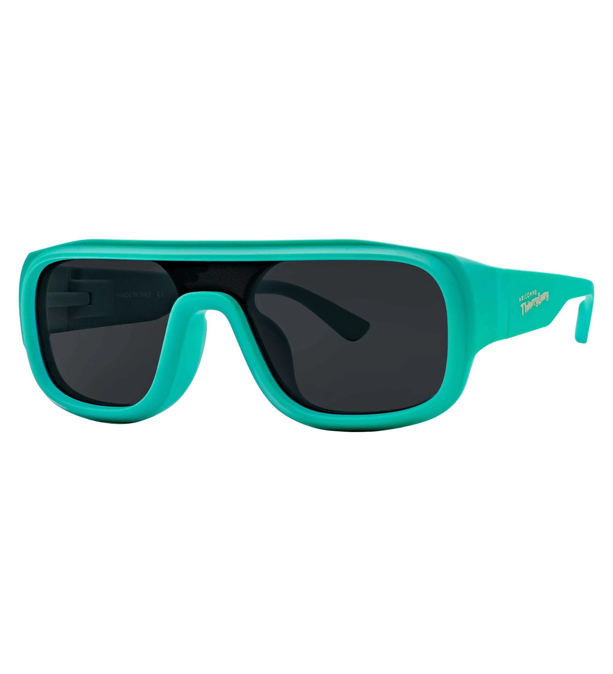 Teal & Black 57 MM Shield Sunglasses