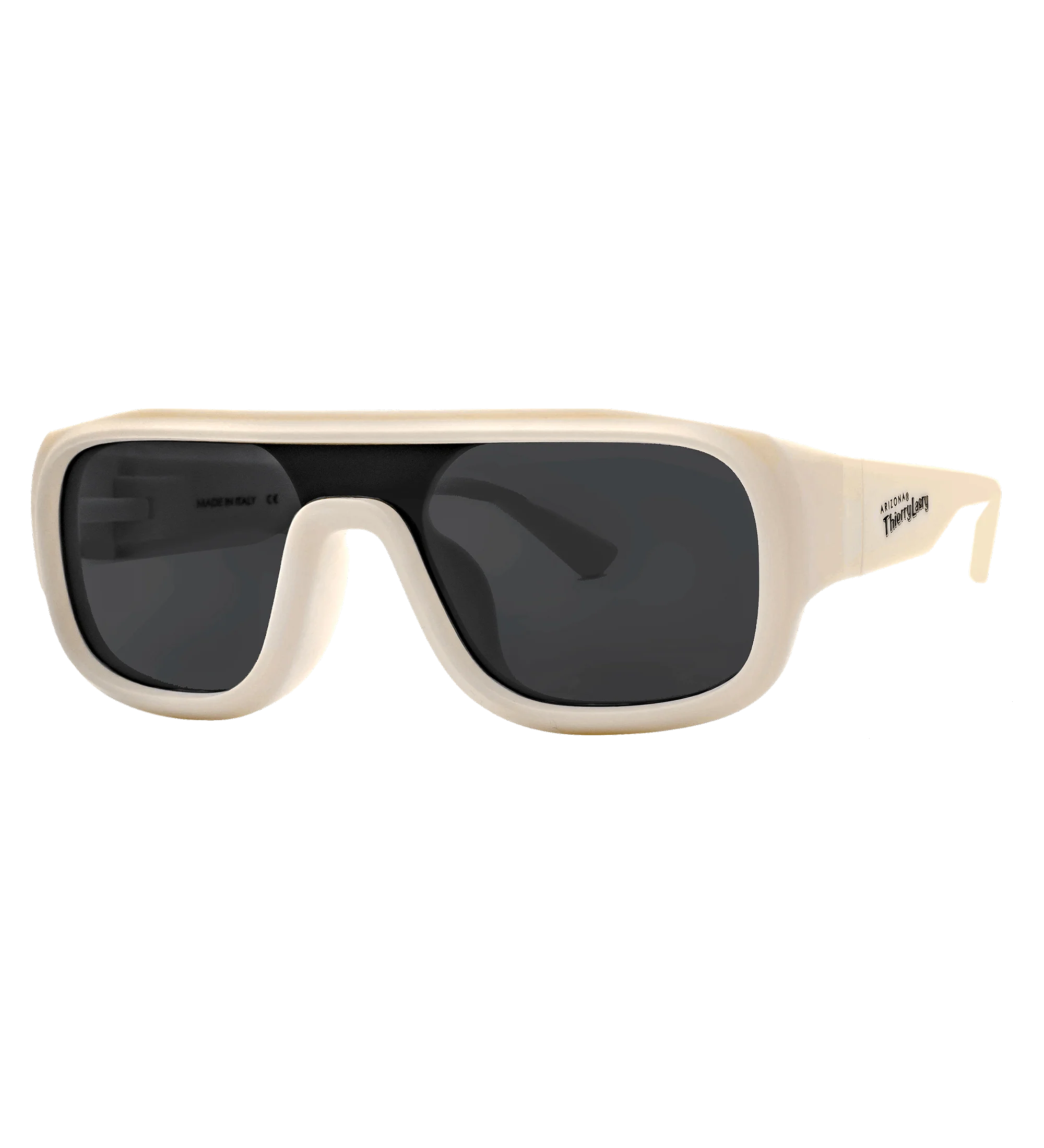 Ivory & Black 57 MM Shield Sunglasses