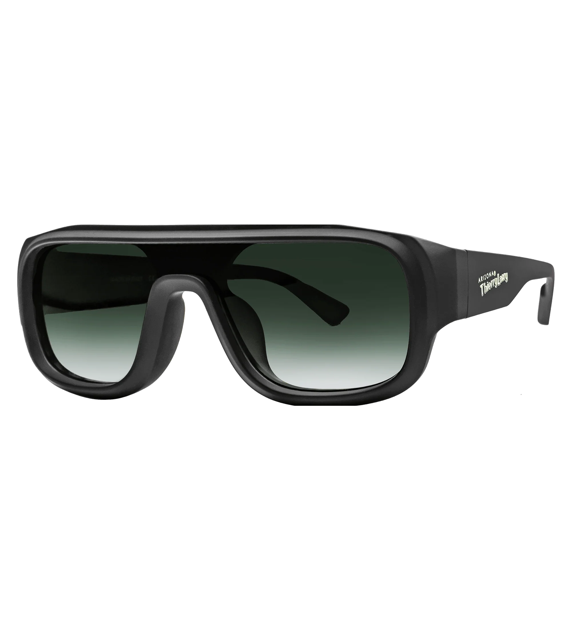 Black & Teal Gradient 57 MM Shield Sunglasses