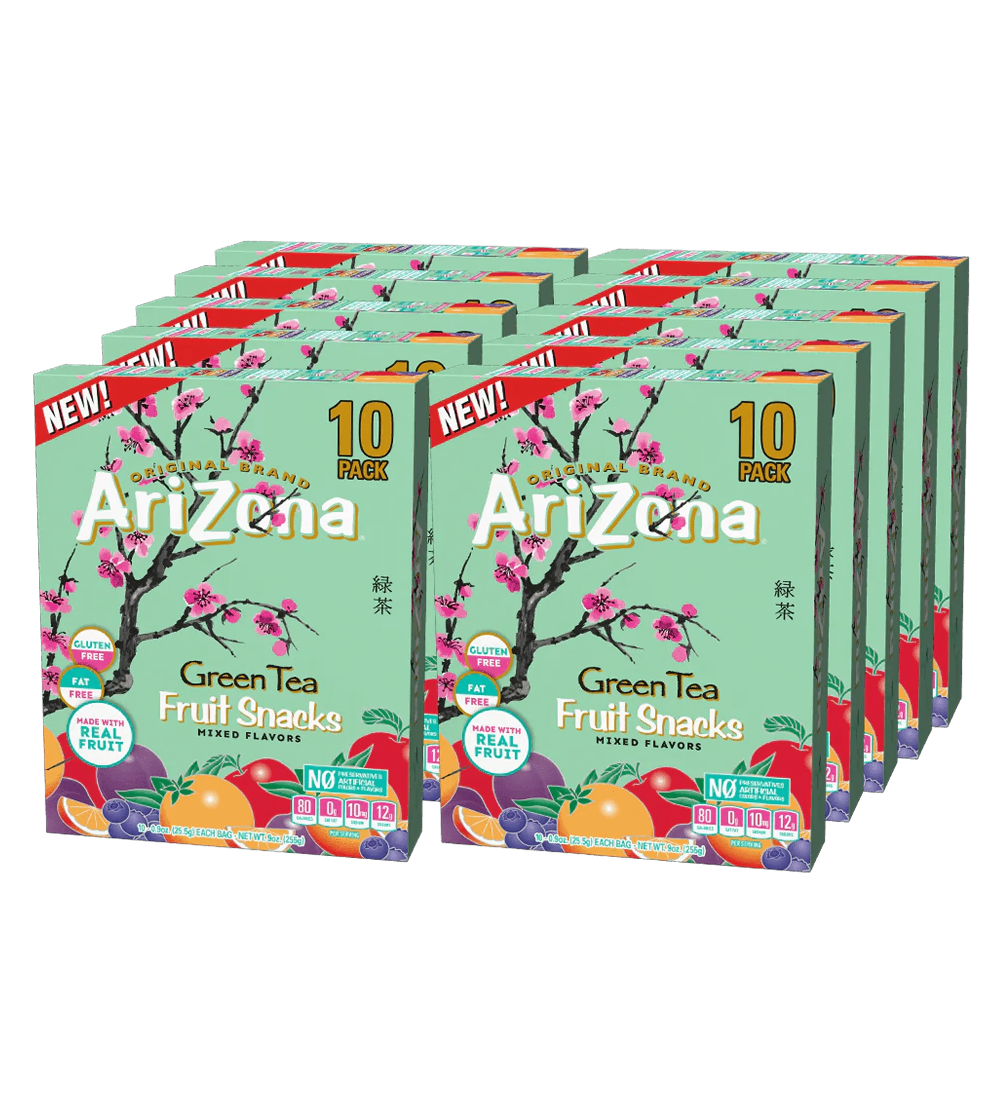 Green Tea 100-Count Fruit Snacks | 100-count / 10 boxes