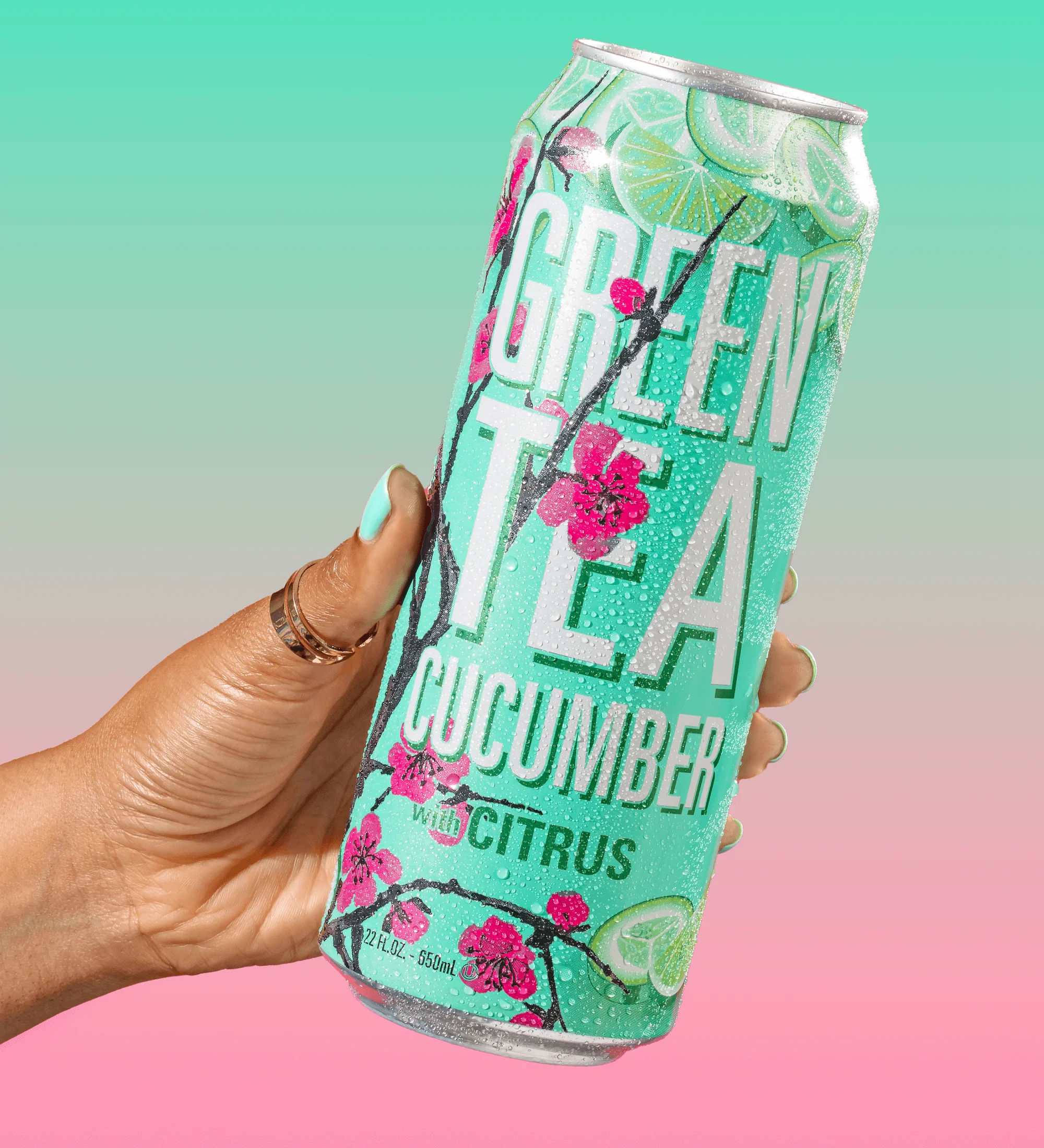 Green Tea Cucumber & Citrus | 22 oz. Big Can / 12-pack