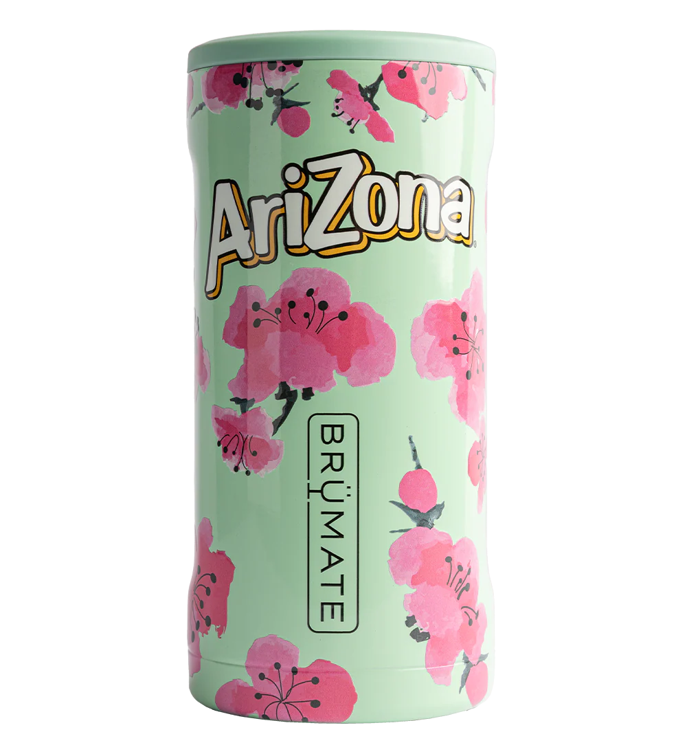 Teal & Pink Cherry Blossom Stainless Steel Can Sleeve